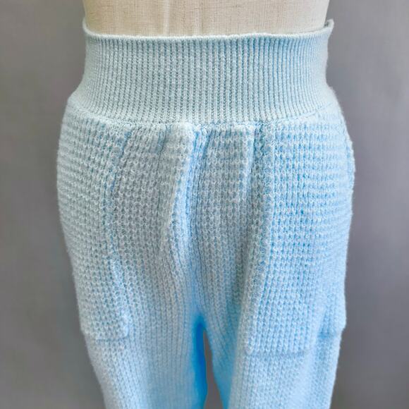 Free People COZY thermal jogger in neon sky-blue Size small new with tags - Picture 7 of 13